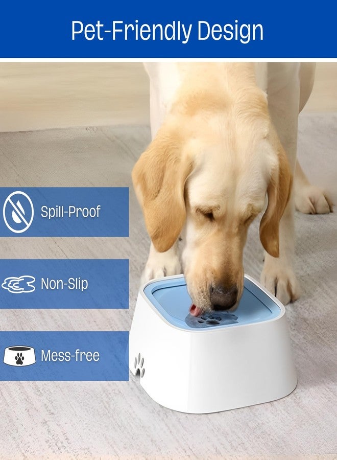 Goodscious No Spill Water Bowl for Dogs and Cats - Spill Proof Cat Bowl & Mess Free Dog Water Bowl No Spill - Slow Water Bowl for Dogs No Spilling - Zero Splash Dog Water Bowl Dispenser - Dog Water Dish (White) - Image 2